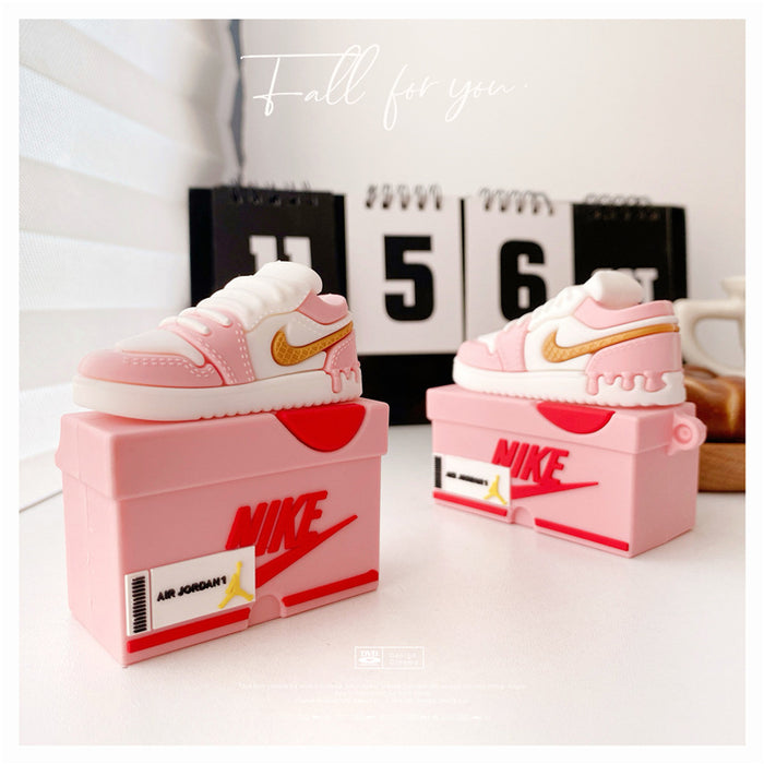 Wholesale Headphone Case Silicone Pink Ice Cream Sneakers Shoe Box (F) JDC-EPC-ChangPX003