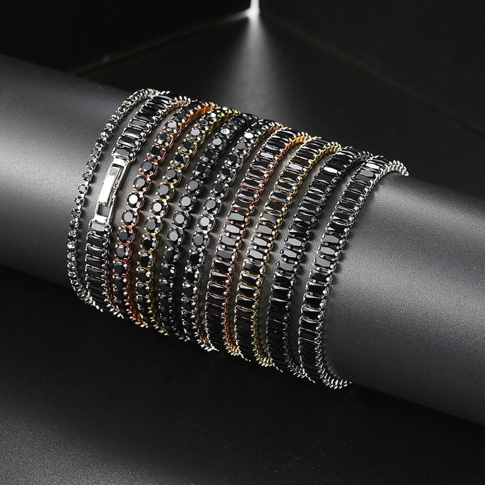 Wholesale full diamond black zircon tennis bracelet JDC-BT-ZYKL001