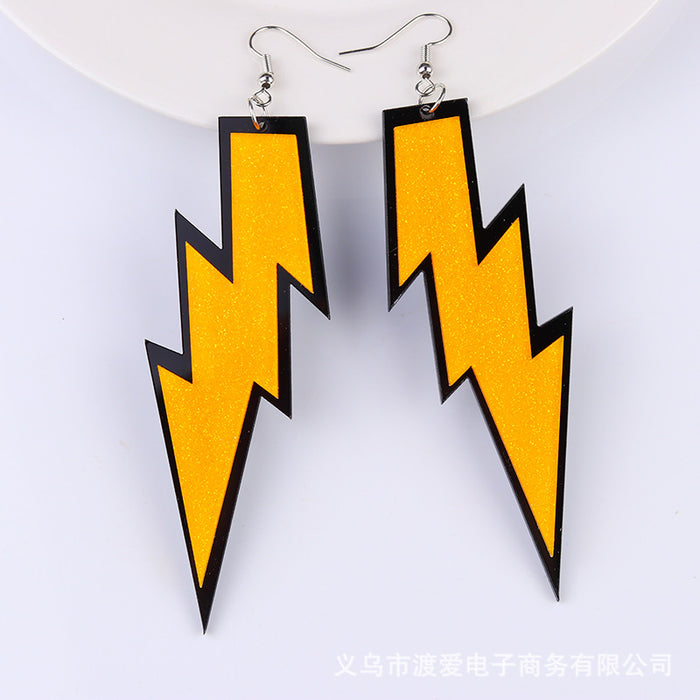 Jewelry WholesaleWholesale Lightning Exaggerated Long Silver Needle Acrylic Earrings JDC-ES-DUAI005 Earrings 渡爱 %variant_option1% %variant_option2% %variant_option3%  Factory Price JoyasDeChina Joyas De China