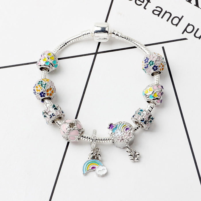 Wholesale Bracelet Alloy Sky Love Garland Rainbow Bracelet MOQ≥2 JDC-BT-XiaoM012
