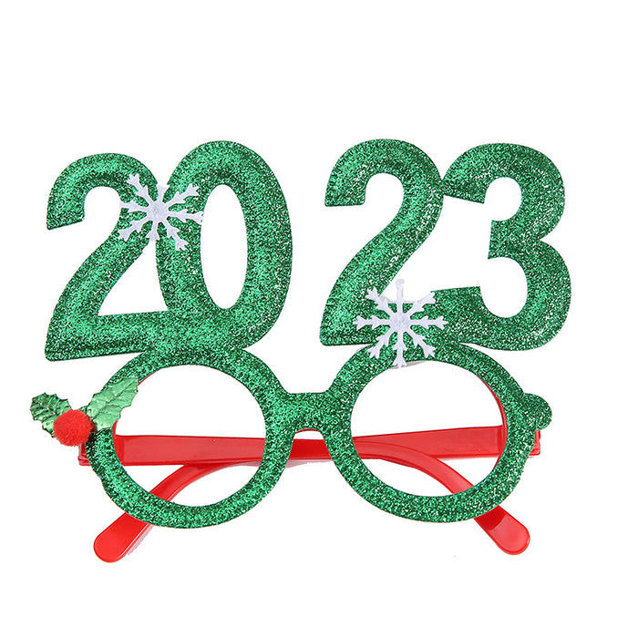 Wholesale Decorations Plastic Christmas Decoration Glasses 2023 Party MOQ≥2 JDC-DCN-HuiJing001