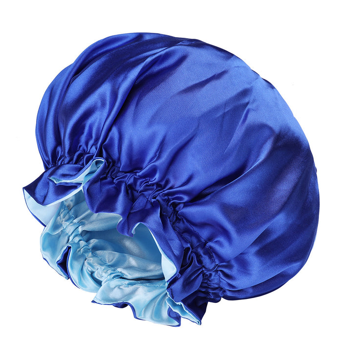 Wholesale Large Double Layer Satin Stretch Nightcap Wide Brim Solid Color JDC-FH-MuSi002