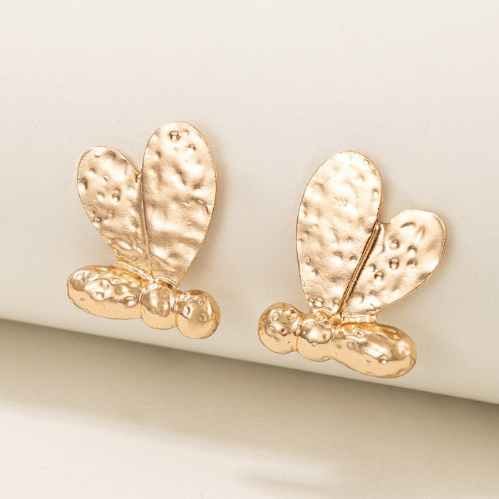 Wholesale Earrings Alloy Golden Bee Irregular MQO≥2 JDC-ES-lingg024