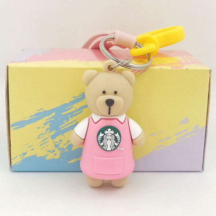 Wholesale Keychains PVC Hardware Cute Cartoon Bear (M) MOQ≥2 JDC-KC-RunN001