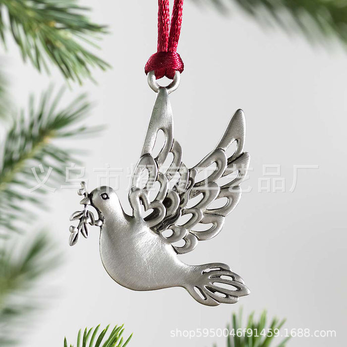 Decoraciones de árbol de Navidad de metal hecho a mano colgante al por mayor jdc-dcn-yaoc003