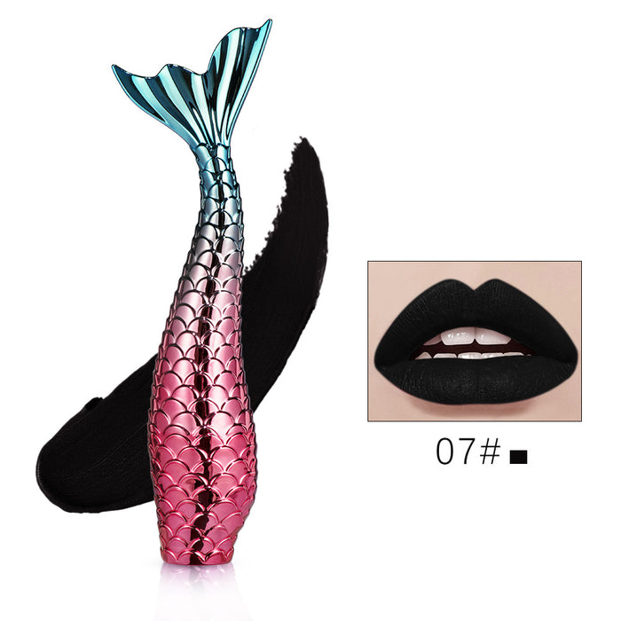 Sirène en gros Mermaid Matte Coupe antiadhésive Glaze à lèvres JDC-MK-Alm002
