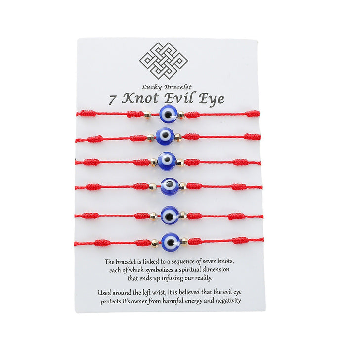 Jewelry WholesaleWholesale devil eye lucky red rope card knit bracelet JDC-BT-LanT015 Bracelet 阆天 %variant_option1% %variant_option2% %variant_option3%  Factory Price JoyasDeChina Joyas De China
