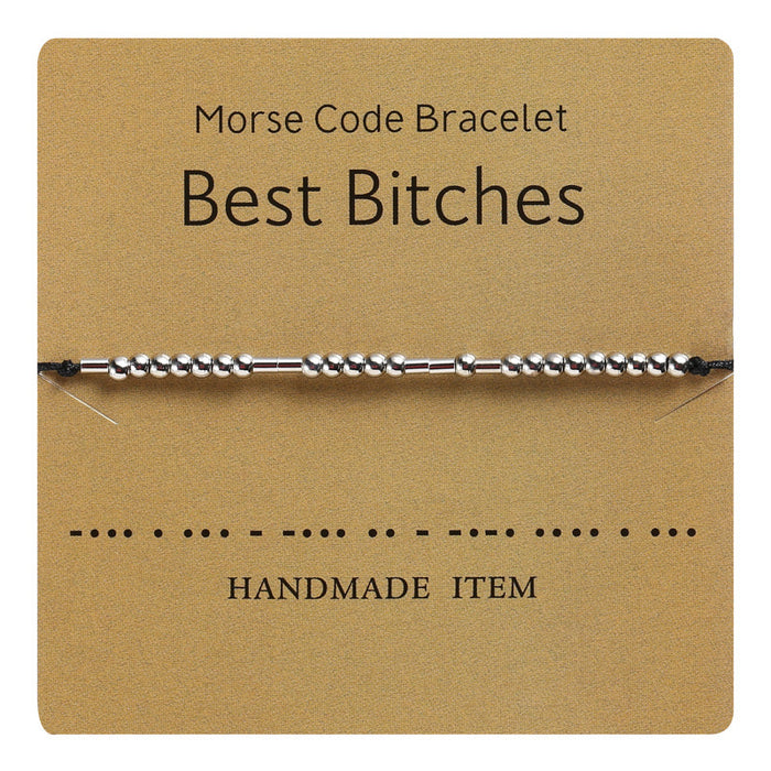 Wholesale Morse Code Alphanumeric Couple Bracelet JDC-BT-JiuL012