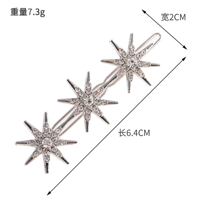 Clips de cabello al por mayor Aleación estrellas de diamantes de diamantes JDC-HC-Jingjie024