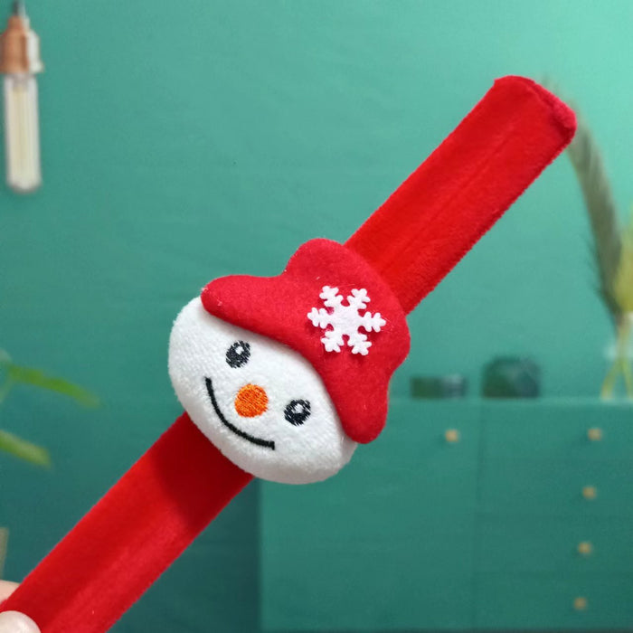 Wholesale Bracelet Slap Band Cloth Fleece Christmas Cartoon Plush Accessories MOQ≥5 JDC-BT-HongY012