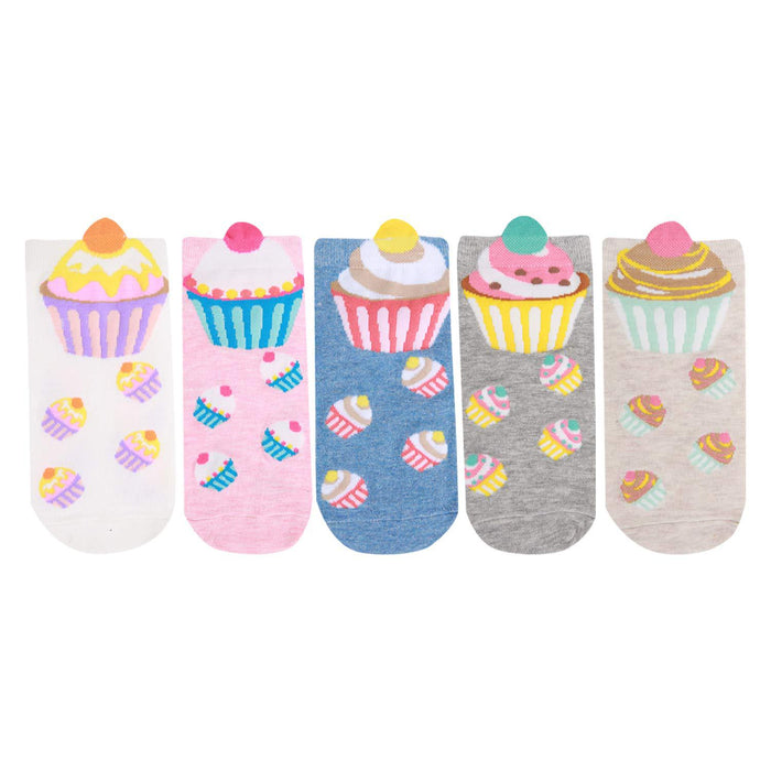 Coton en gros de chaussettes pour femmes cupcakes petites oreilles chaussettes de bateau moq ≥10 JDC-SK-ZB008