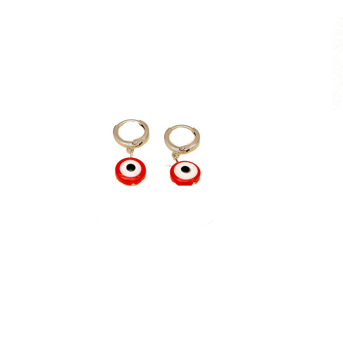 Wholesale earrings metal devil eye tassel MOQ≥2 JDC-ES-qingh004
