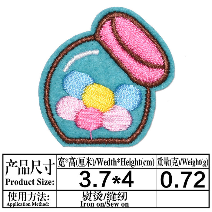 Wholesale Twill Strawberry Lollipop Cloth Sticker JDC-EBY-Lide011