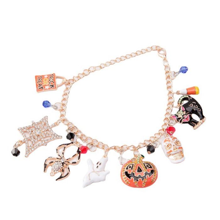 Wholesale Necklace Alloy Ceramic Halloween Bracelet Necklace Set MOQ≥2 JDC-NE-LINLI003