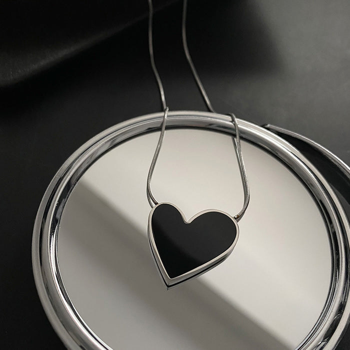 Wholesale Necklaces Titanium Steel Irregular Heart JDC-NE-YanP002