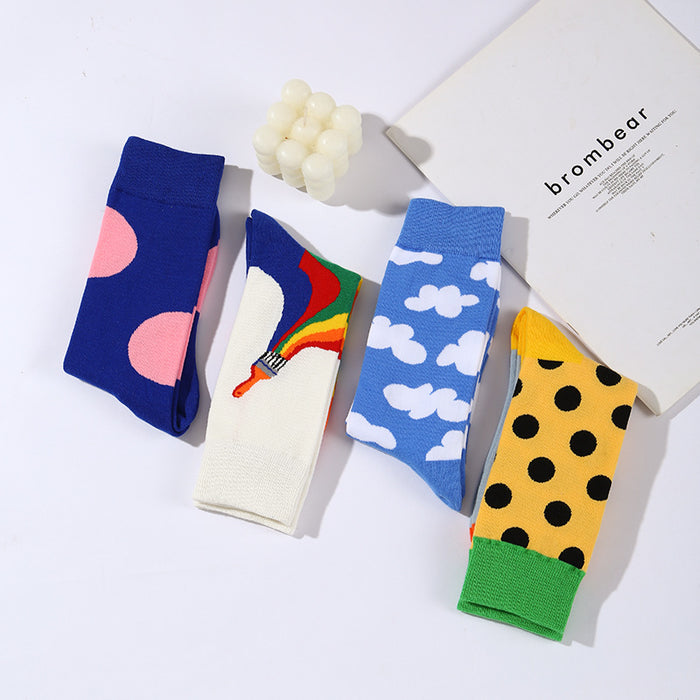 Wholesale Socks Cotton Creative Polka Dot Socks MOQ≥5 JDC-SK-XinH015