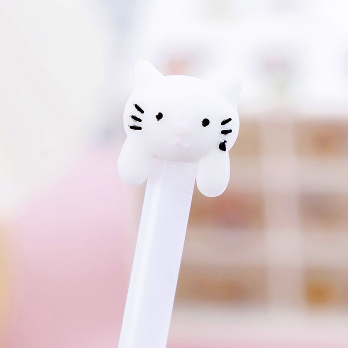 Cartoón de gatito de plástico de bolígrafo de bolígrafo al por mayor JDC-BP-XUF012