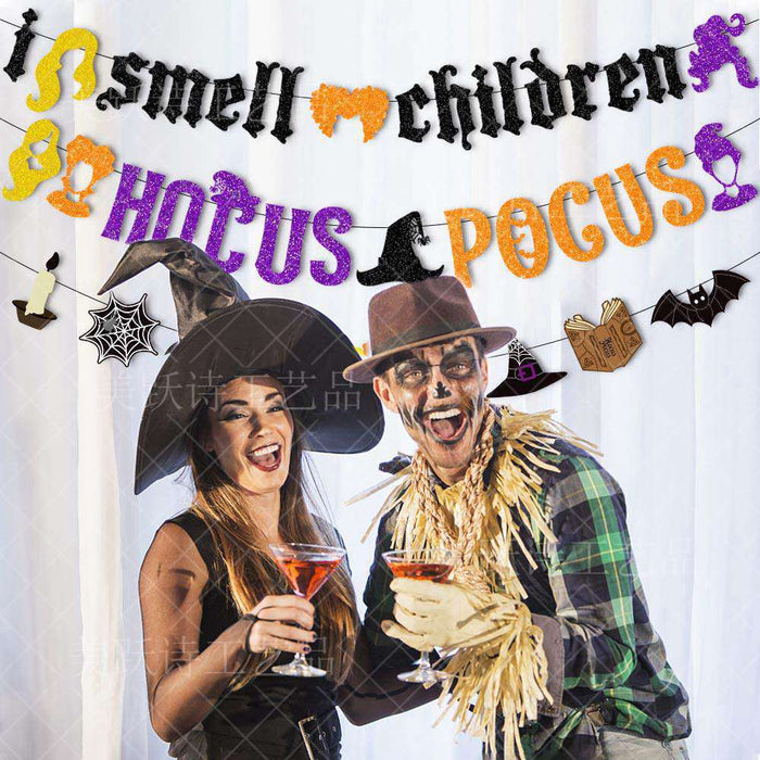 Banner de bruja de la bruja del partido de Halloween de Halloween.
