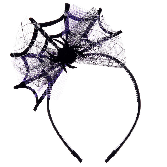Wholesale Headband Cloth Web Spider Web Halloween JDC-HD-LanJ004