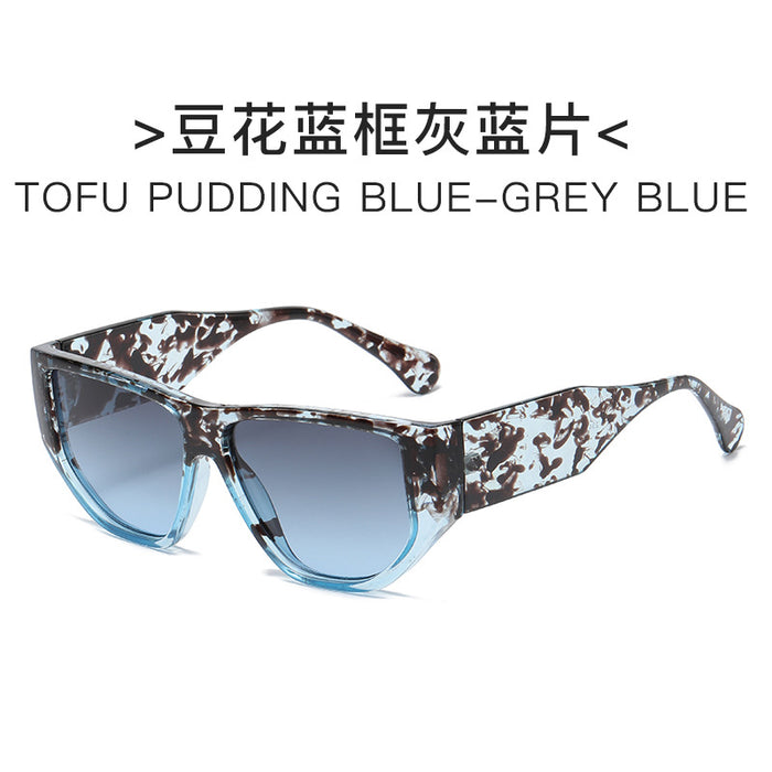 Wholesale Sunglasses PC Polygon Futuristic Floral Color JDC-SG-YuX013