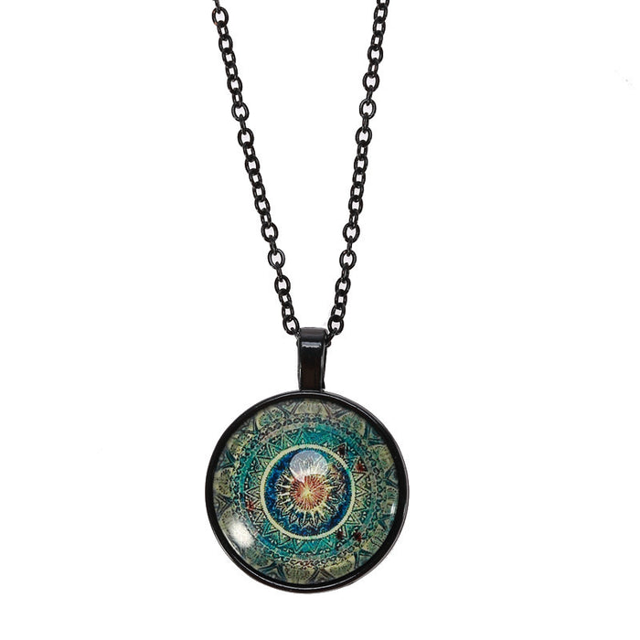 Wholesale Mandala Yoga Time Gemstone Necklace MOQ≥2 JDC-NE-Saip030