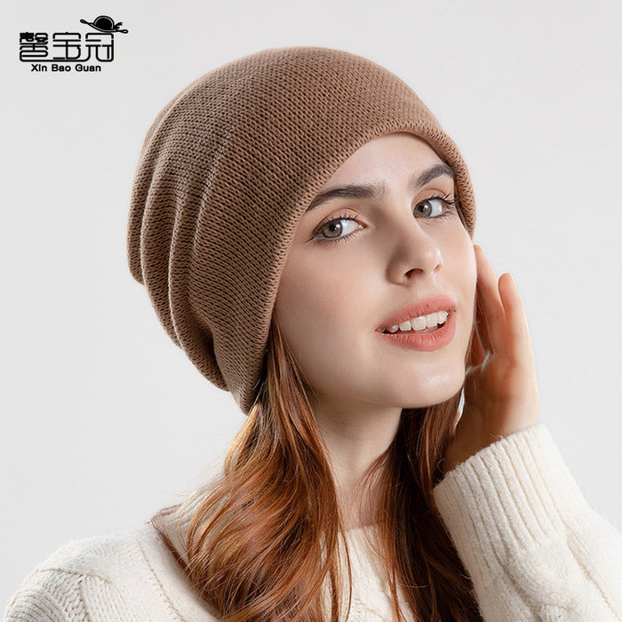 Wholesale Hat Cotton Winter Thickening Knitted Pile Hat MOQ≥2 JDC-FH-BG017