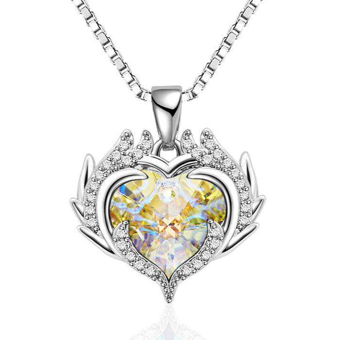 Wholesale Heart Of The Ocean Heart Crystal Necklace MOQ≥2 JDC-NE-Zhuisen001