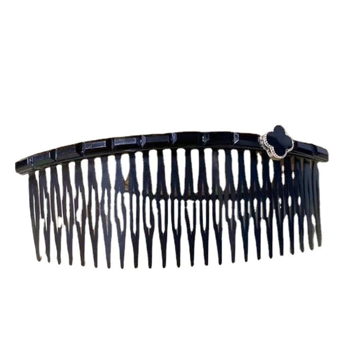 Wholesale insert comb clip acrylic clover JDC-HC-ShiX008