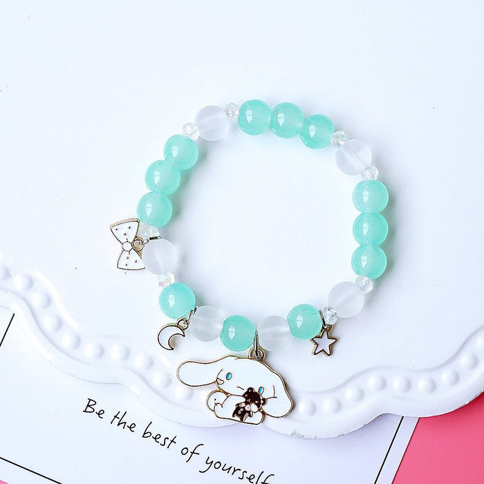 Wholesale Bracelet Alloy Cute Dog Crystal Beaded MOQ≥2 (S) JDC-BT-YXiang002
