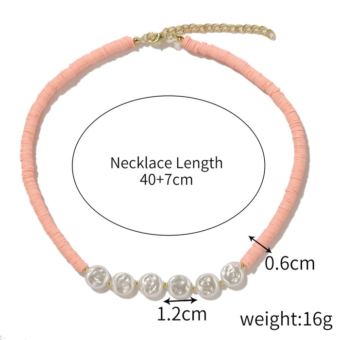 Collar de perla de cerámica suave al por mayor Summer JDC-Ne-Many010