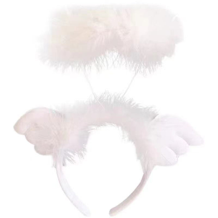 Wholesale Headband Feather Glowing Angel Wings JDC-HD-MABEI001
