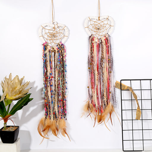 Jewelry WholesaleWholesale Feather Copper Wire Woven Heart Shaped Dreamcatcher MOQ≥2 JDC-DC-DYue005 Dreamcatcher 东悦 %variant_option1% %variant_option2% %variant_option3%  Factory Price JoyasDeChina Joyas De China