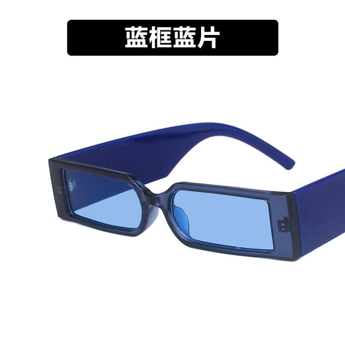Gafas de sol al por mayor de resina Square estrecho de hip hop JDC-SG-BKL001