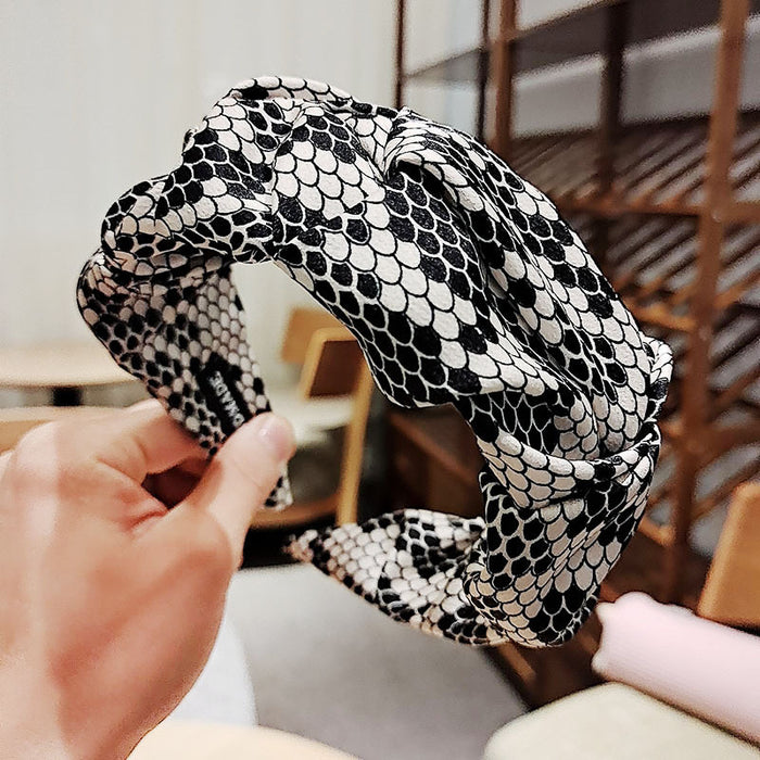 Wholesale Headband Fabric Snake Texture JDC-HD-Lyuan008