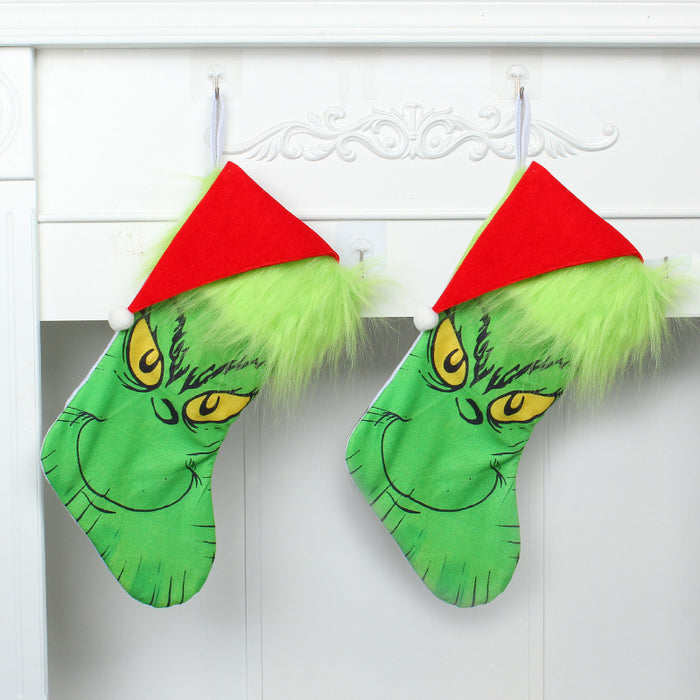 Wholesale Christmas Day Glowing Socks Decorative Socks Pendant Gift Bag (M) MOQ≥2 JDC-DCN-Panx004
