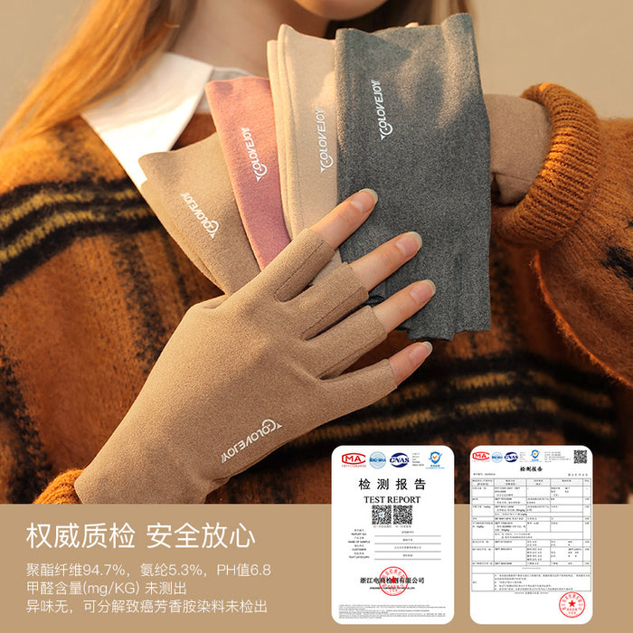 Wholesale Gloves Develvet Warm Fingerless Touch Screen MOQ≥2 JDC-GS-GuD015
