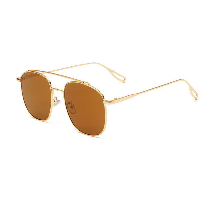 Wholesale Sunglasses AC Metal Ocean Sheet Brown MOQ≥2 JDC-SG-MengJ009