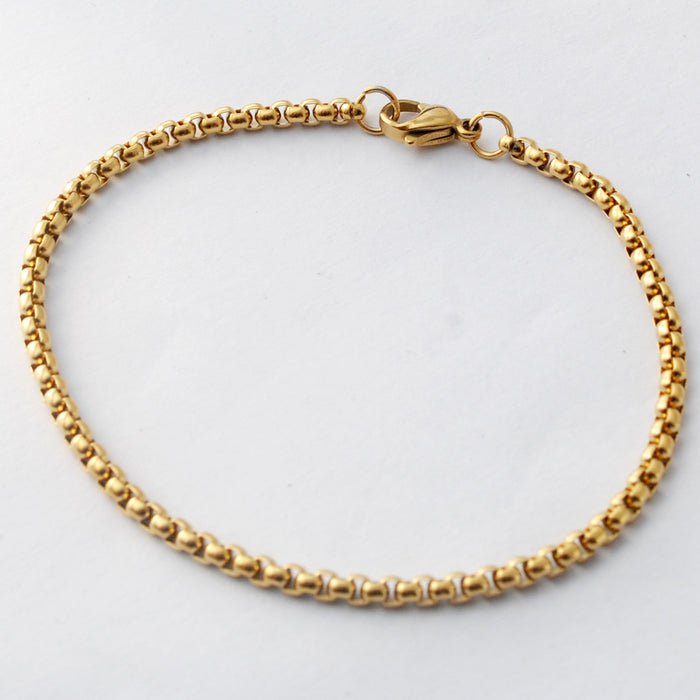Wholesale Stainless Steel Plating Gold Square Pearl Bracelet JDC-BT-KYB007