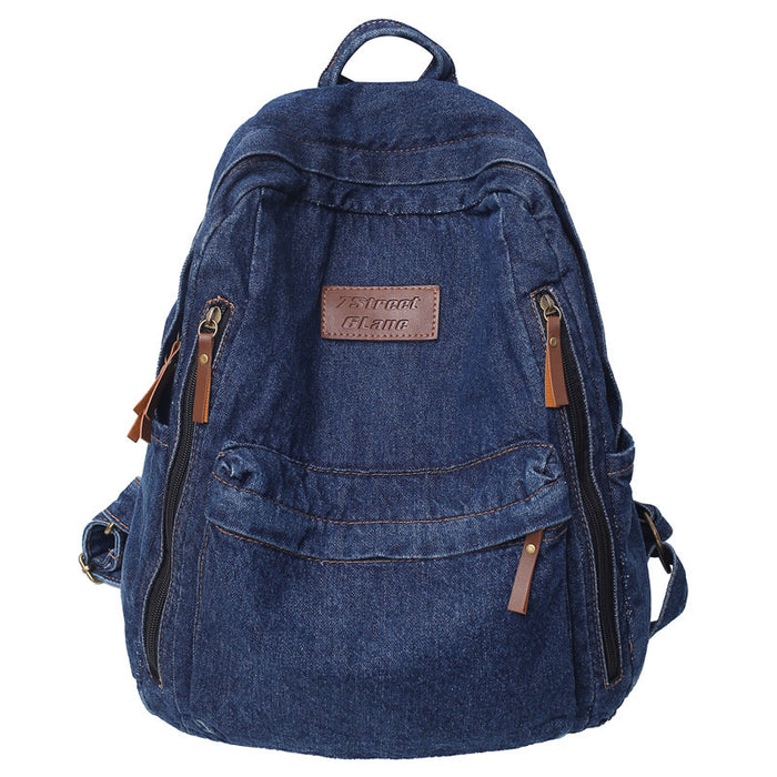 Wholesale Backpack Denim Large Capacity Student Backpack JDC-BP-Zhibei006