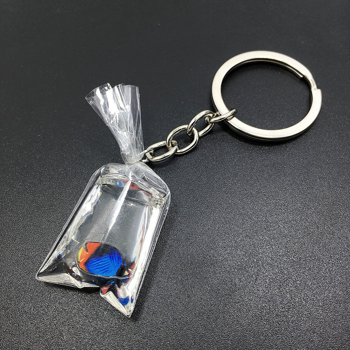 Wholesale Tropical Fish Transparent Resin Keychain MOQ≥2 JDC-KC-GSCT002