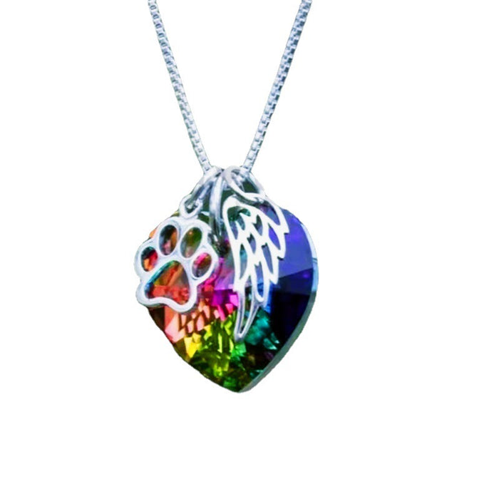Wholesale Love Tourmaline Crystal Pendant Necklace MOQ≥2 JDC-NE-JYS015