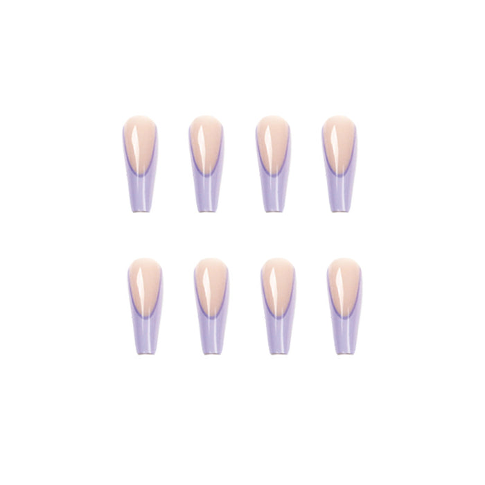 Patches de uñas al por mayor Ballet de color púrpura francés 24 piezas/caja MQO≥3 JDC-NS-LFAN033