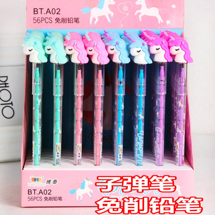 Wholesale Pencil Plastic Unicorn MOQ≥2 JDC-PC-CXL002