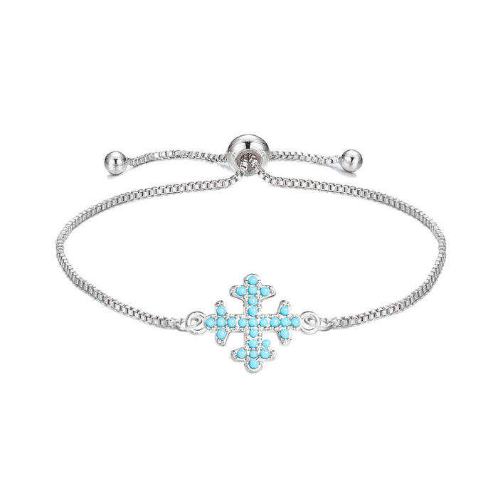 Wholesale Bracelet Alloy Christmas Full Diamond Cross Bracelet MOQ≥2 JDC-BT-XiaoM004