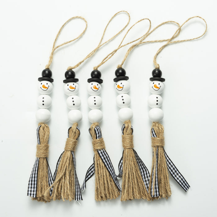 Wholesale Christmas Snowman DIY Accessories Wooden Beads MOQ≥2 JDC-DIY-DJin004