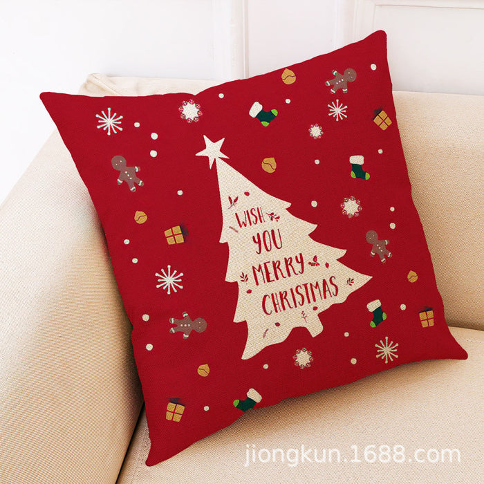 Wholesale Pillowcase Christmas Collection Cotton Linen JDC-PW-Jiongkun006