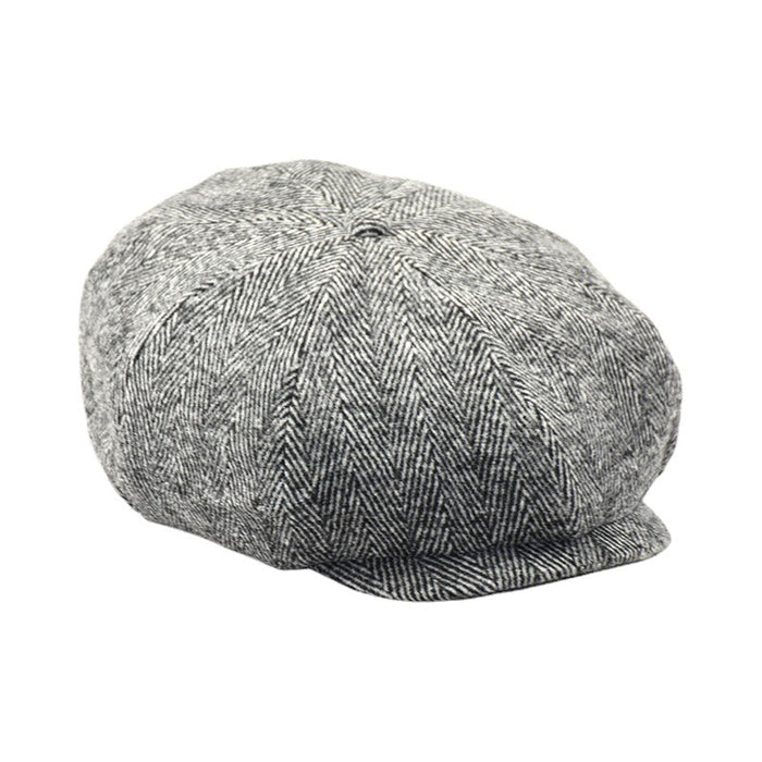 Wholesale Hat Wool Retro Striped Peaked Cap JDC-FH-TaoW001