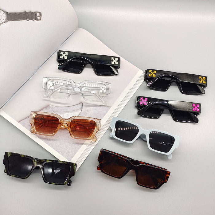 Wholesale Large Frame Sunglasses Black Rough Frame Anti Blue Light MOQ≥2 JDC-SG-BoH006