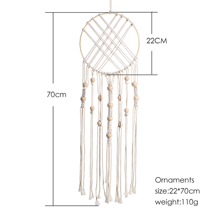 Wholesale Cotton Thread Woven Wooden Beads Dream Catcher JDC-DC-RXin018