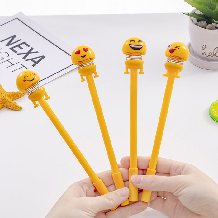 Pen de bolígrafo al por mayor plástico Lindo emoji Shaking Doll Gel Gel Pen JDC-BP-MPAI001